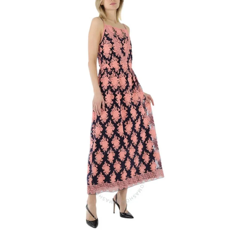 burberry blue lace dress Floral-embroidered Sleeveless , Size: 04 line silhouette Offer+July42023 Black Tie-Strap Toddler Little Size:US8.5 - IT38.5